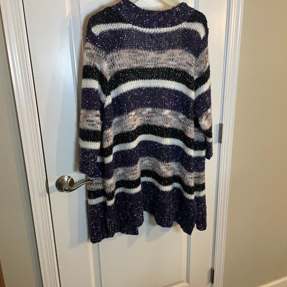 Lane Bryant Multi-Colored Long Sleeve Cardigan Sweater - Picture 3 of 3